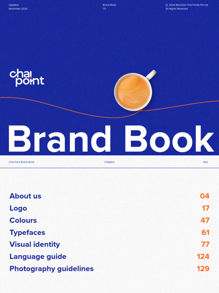 Chai Point Brand Book 2024 Guide | PDF | Typefaces | Typography