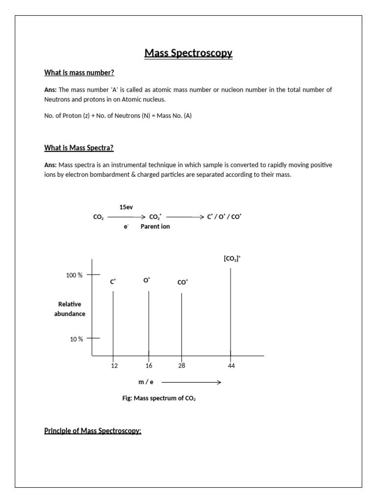 Mass Spectroscopy | PDF | Mass Spectrometry | Ion