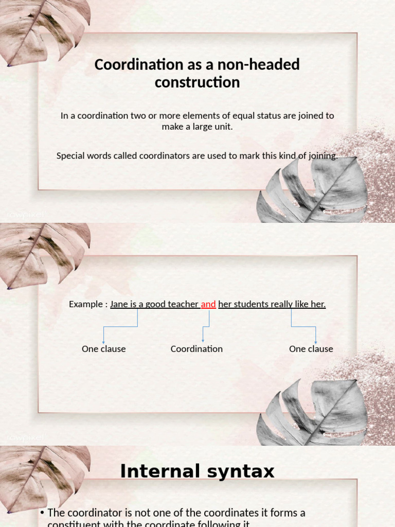 Understanding Non-Headed Coordination | PDF | Syntax | Clause