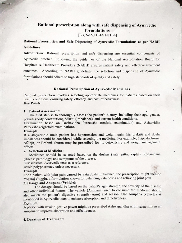 Ayurvedic Prescription & Dispensing Guidelines | PDF | Topical ...