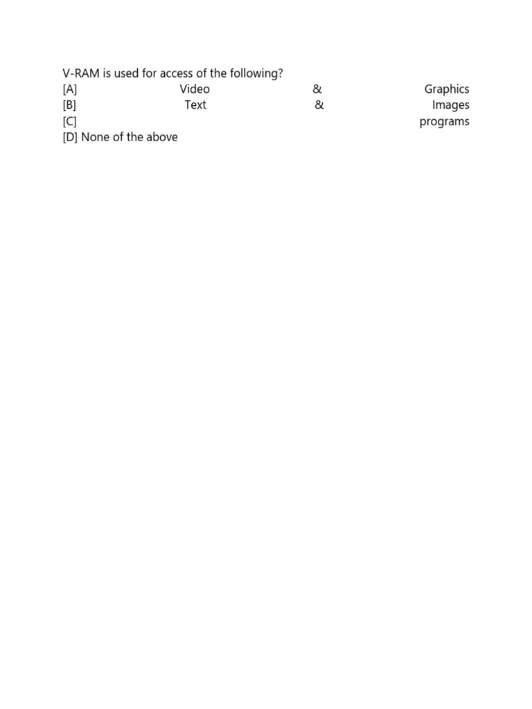 Computer Previous Year Questions | PDF
