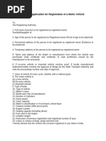 RTO Form 20: Vehicle Registration Application | PDF | Semi Trailer ...