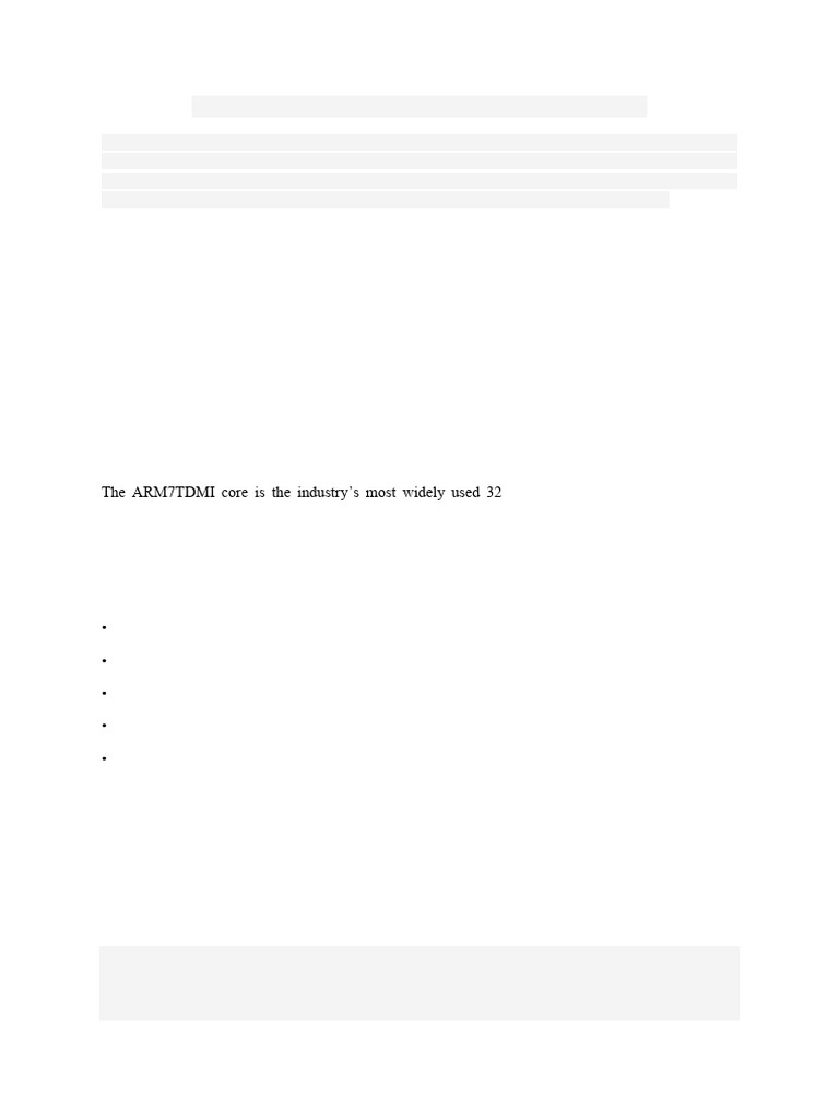 Overview of ARM Processor Architecture | PDF | Microcontroller ...