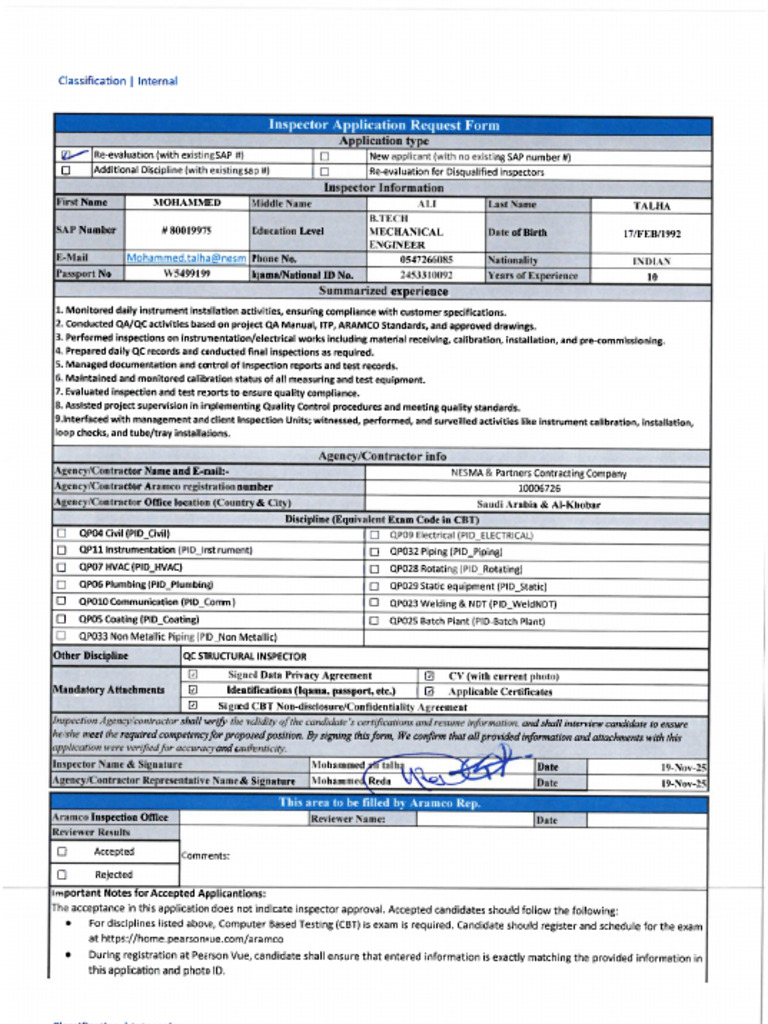 05. Pre-Qualification Application for I B | PDF