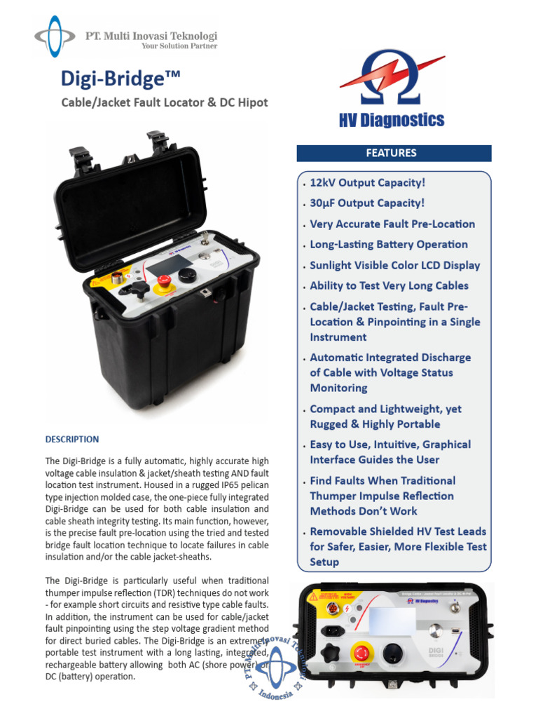 Brosur Cable Fault Locator - Digi Bridge (Enc) | PDF | Insulator ...