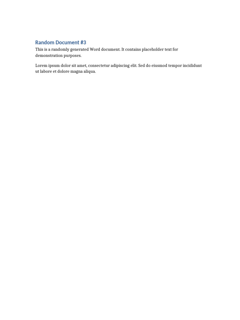 Placeholder Text Document Example | PDF