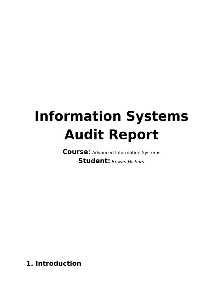 Information Systems Audit Findings Report | PDF | Security | Computer ...