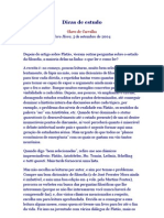 Artigo Olavo de Carvalho Dicas de Estudo