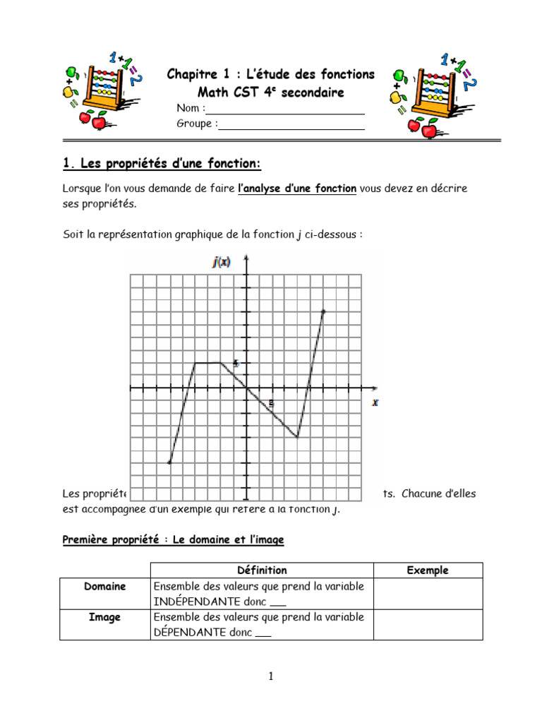 Fon Ctions Math | PDF | Intervalle (mathématiques)