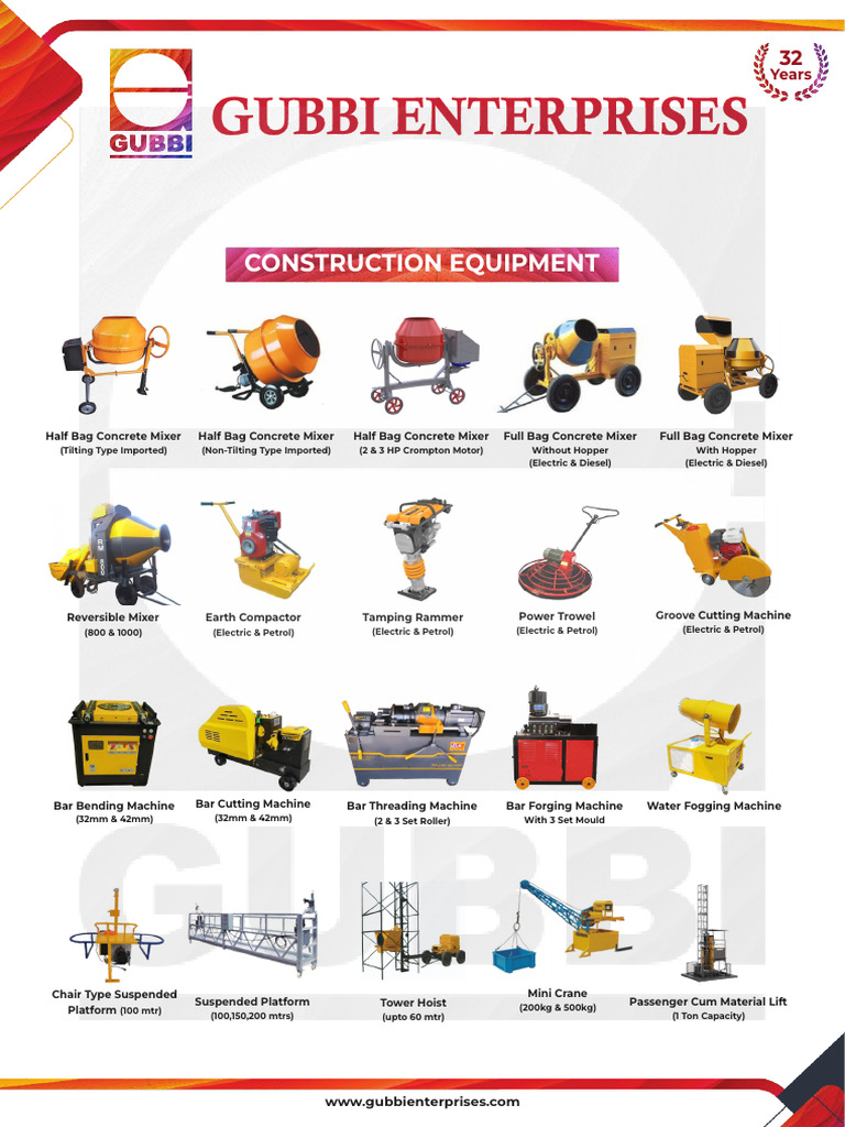 Construction Equipment and Tools Catalog | PDF | Concrete | Building ...