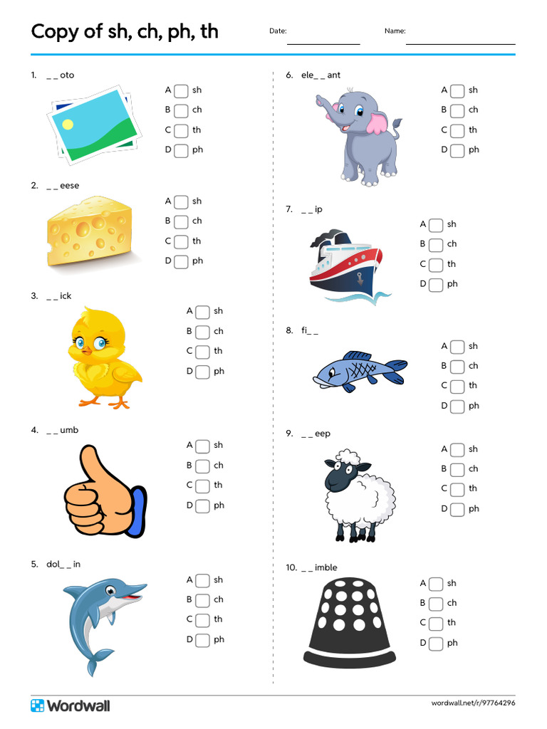SH CH PH TH Quiz | PDF