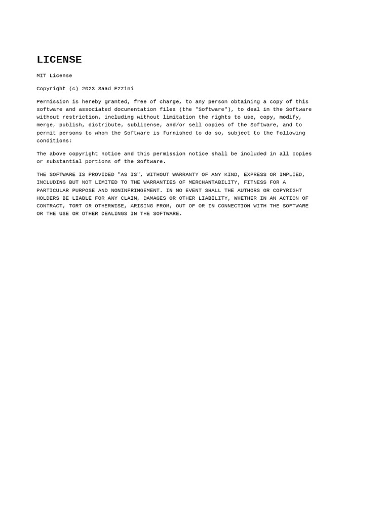 MIT License Terms and Conditions | PDF