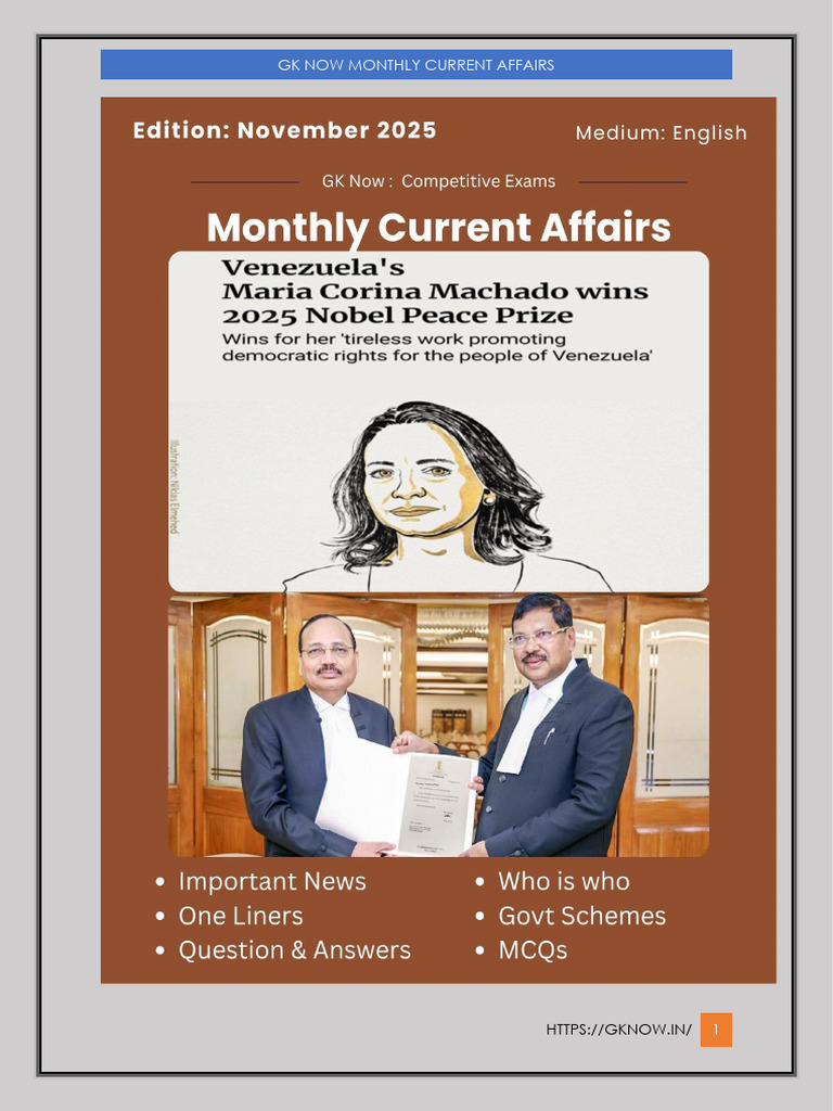 GK Now Monthly Current Affairs Summary | PDF | Gaza Strip