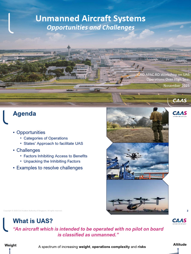Day 1 - 2.singapore UAS Opportunities and Challenges | PDF | Unmanned ...