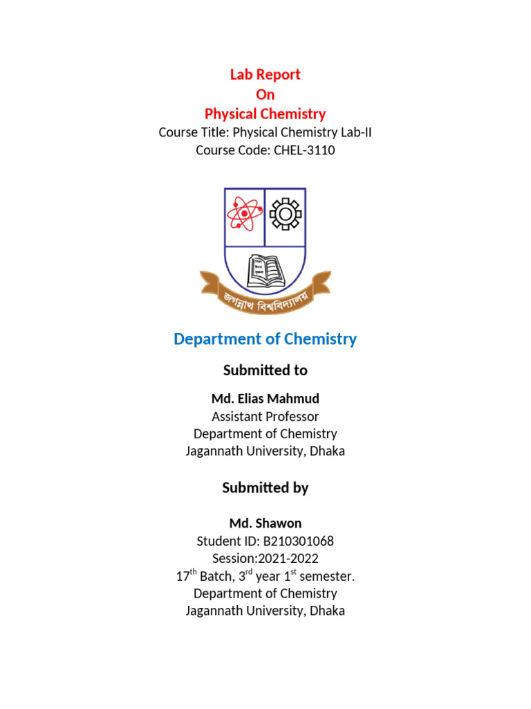 Lab Report Cover Page | PDF