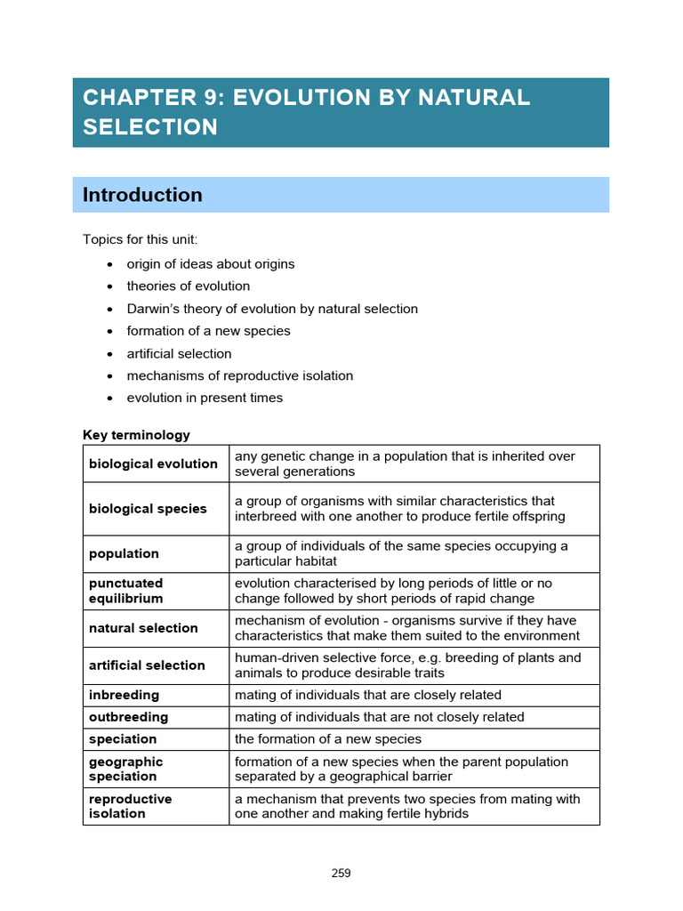 Evolution Theories and Natural Selection | PDF | Evolution | Natural ...