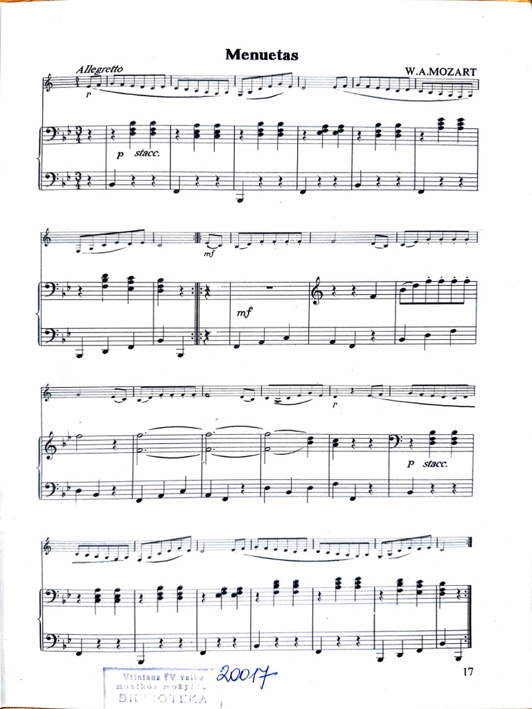 Menuetas Akomp | PDF