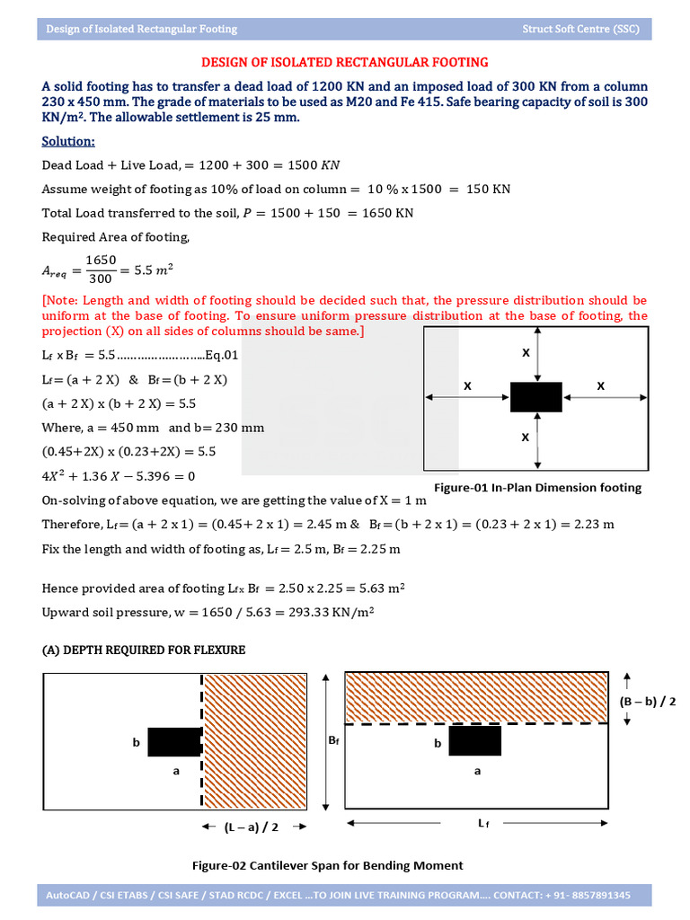 Design of Rectangular Footing | PDF | Applied And Interdisciplinary ...