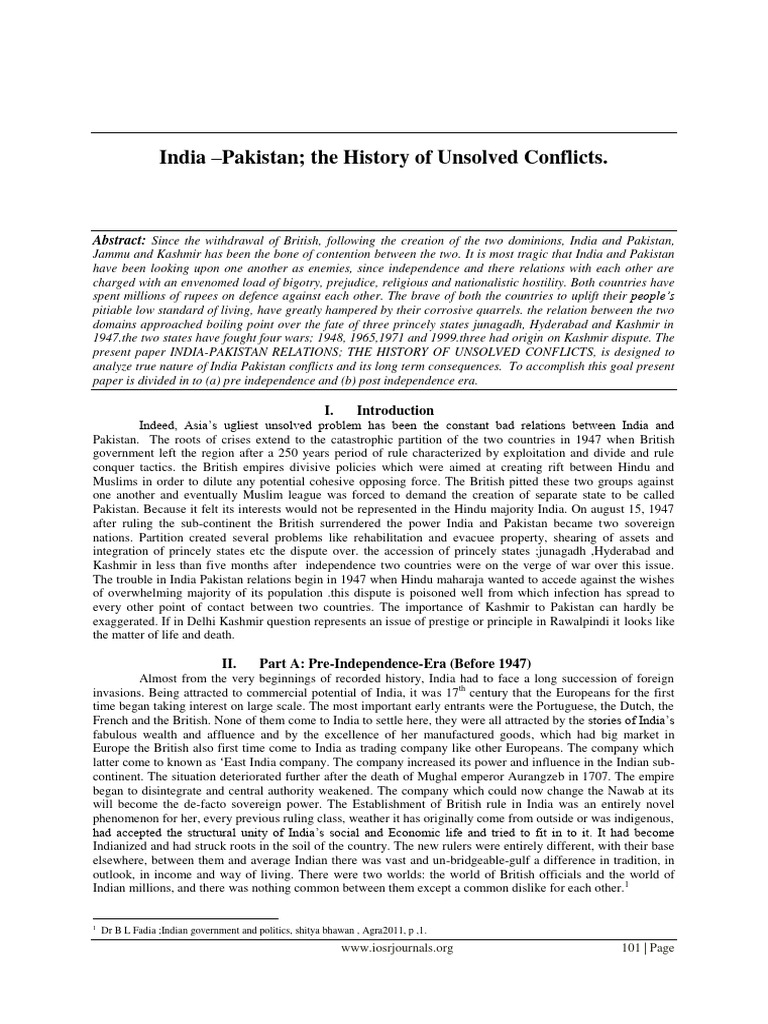India Pakistan | PDF | Partition Of India | Muhammad Ali Jinnah