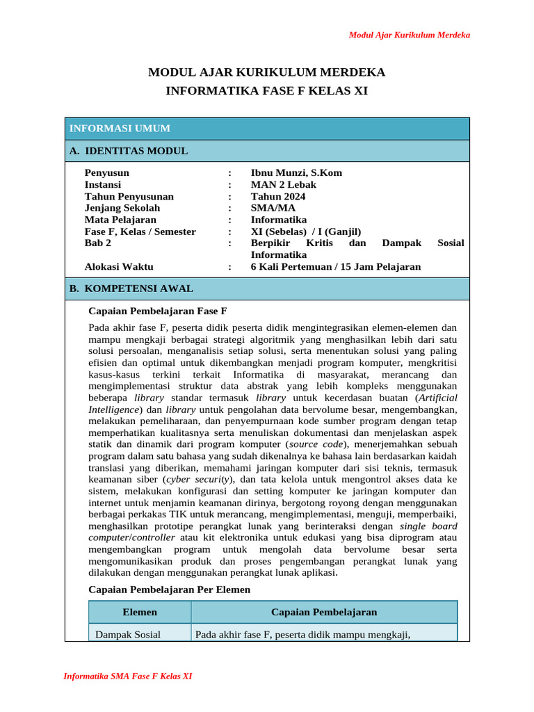 4. Modul Ajar BAB 3 | PDF