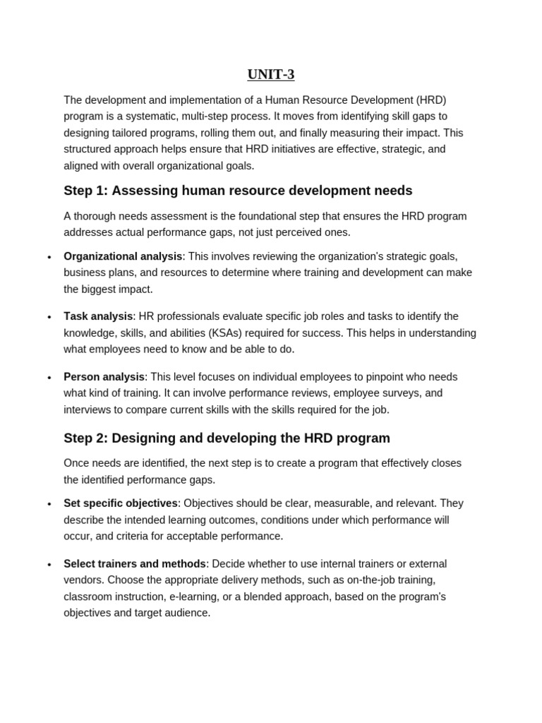HRD Program Development Guide | PDF | Motivational | Motivation
