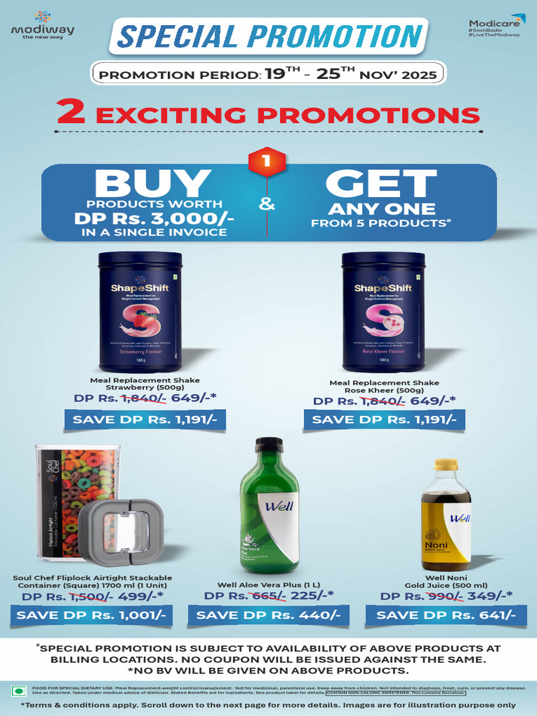 Modicare Special Promotion Nov 2025 | PDF | Nutrition | Diet & Nutrition