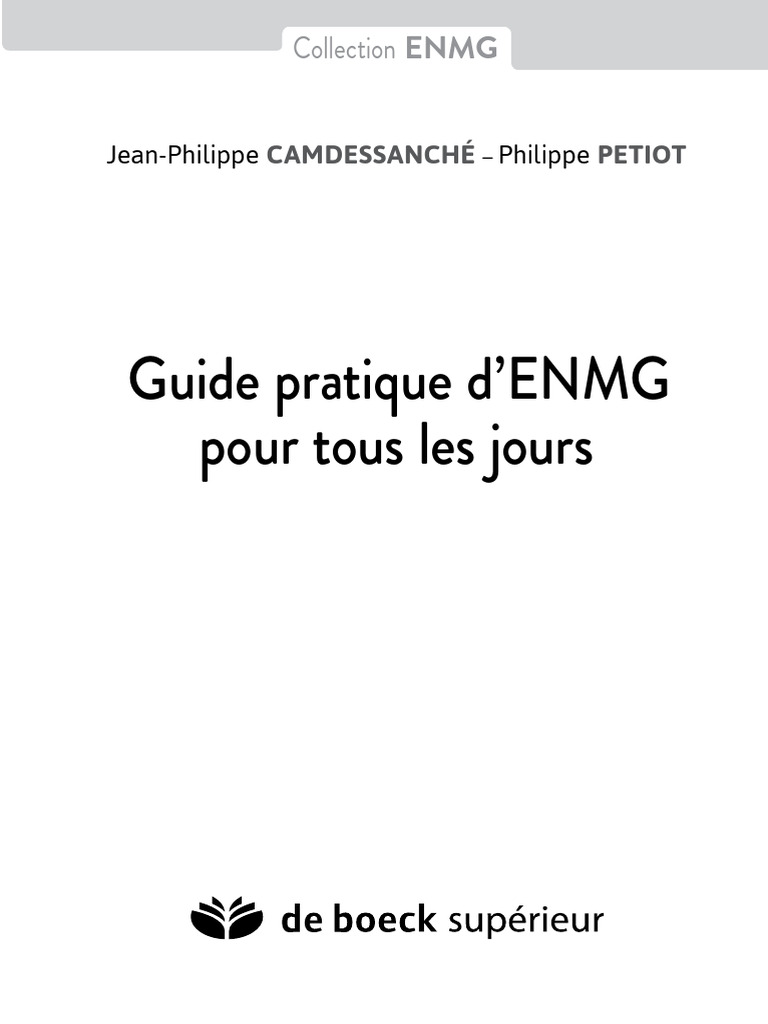 Guide Pratique de l'ENMG au Quotidien | PDF | Électromyogramme