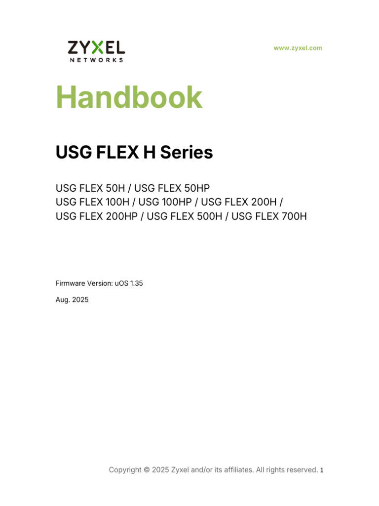 Usg Flex 200h Uos1.35 Handbook v2 | PDF | Virtual Private Network ...