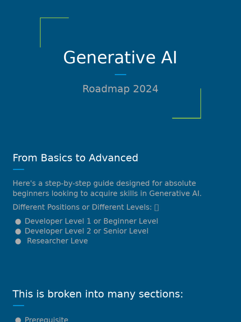 Generative AI Skills Roadmap 2024 | PDF | Deep Learning | Statistics