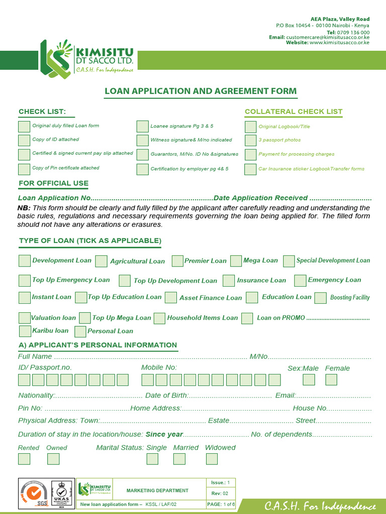 Loan Application Form | PDF | Loans | Cheque