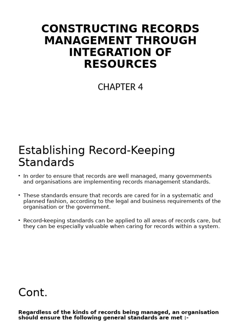 Record-Keeping Standards Guide | PDF | Records Management | Risk