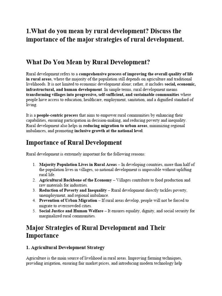 Rural Question | PDF | Poverty Reduction | Non Governmental Organization