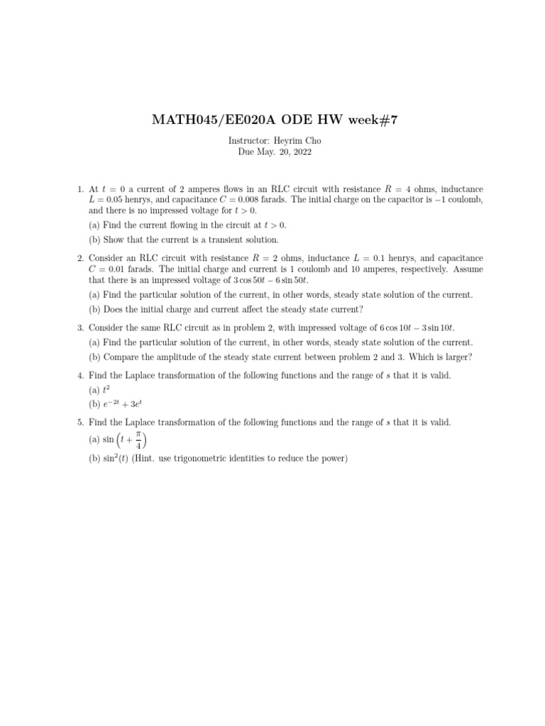 Homework 7 | PDF