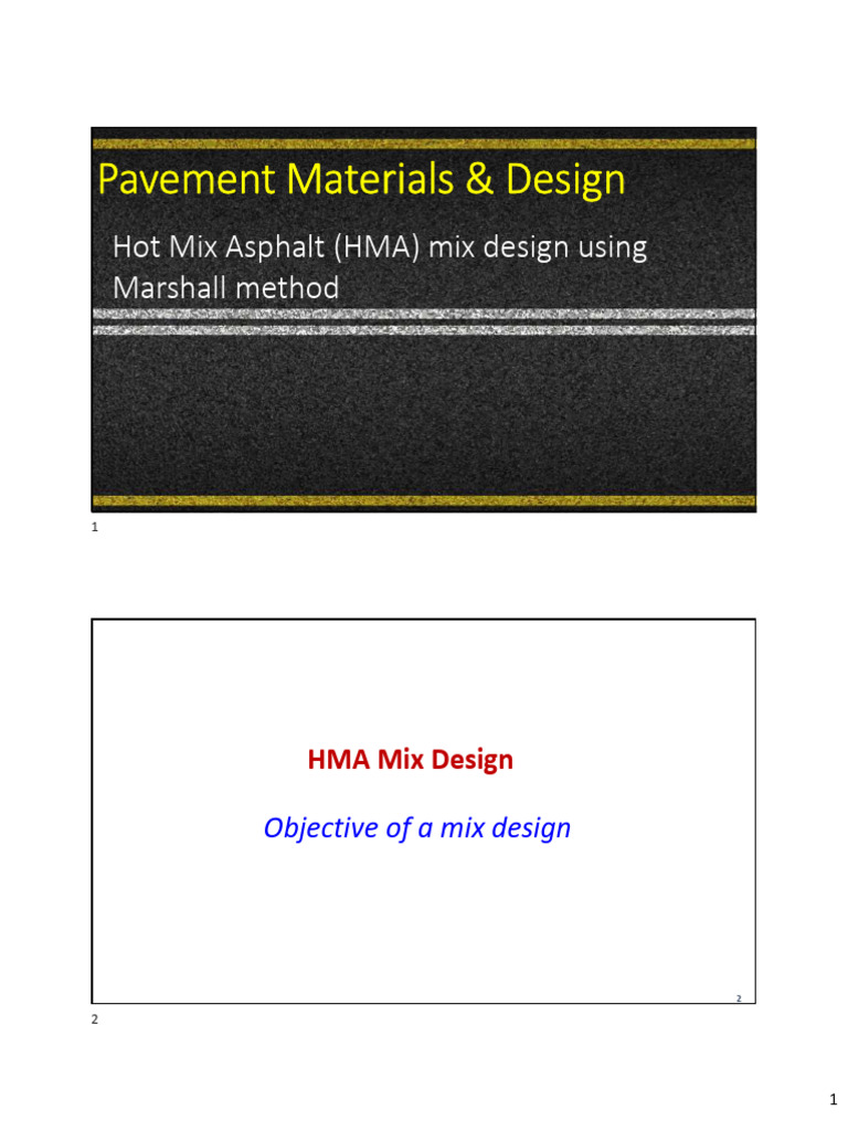 Marshall Method for HMA Mix Design | PDF | Road Surface | Construction ...
