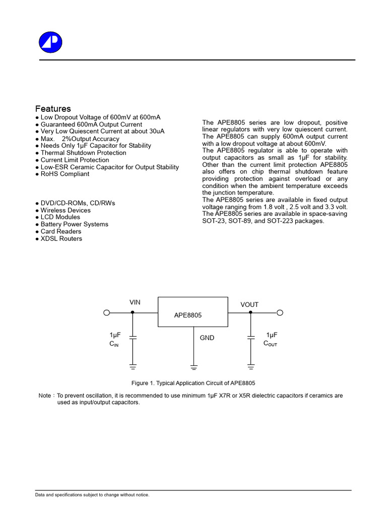 datasheet (1) | PDF | Capacitor | Electronic Circuits