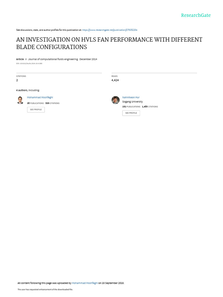 HVLS Fan Performance Analysis | PDF | Computational Fluid Dynamics ...