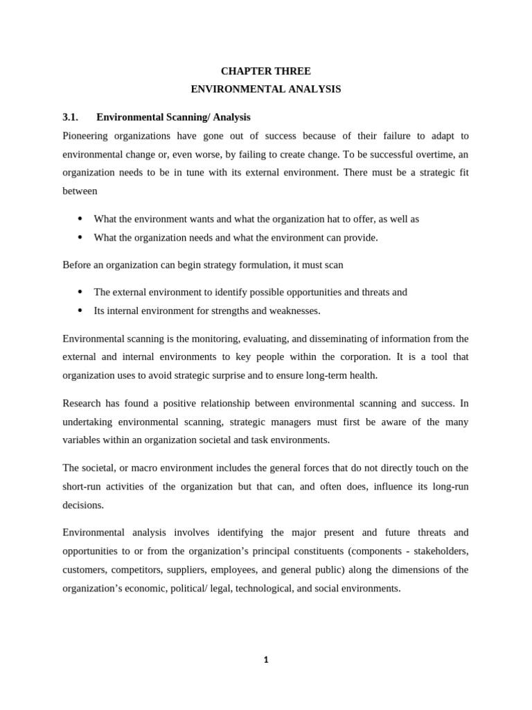 Environmental Analysis for Strategic Success | PDF | Profit (Economics ...
