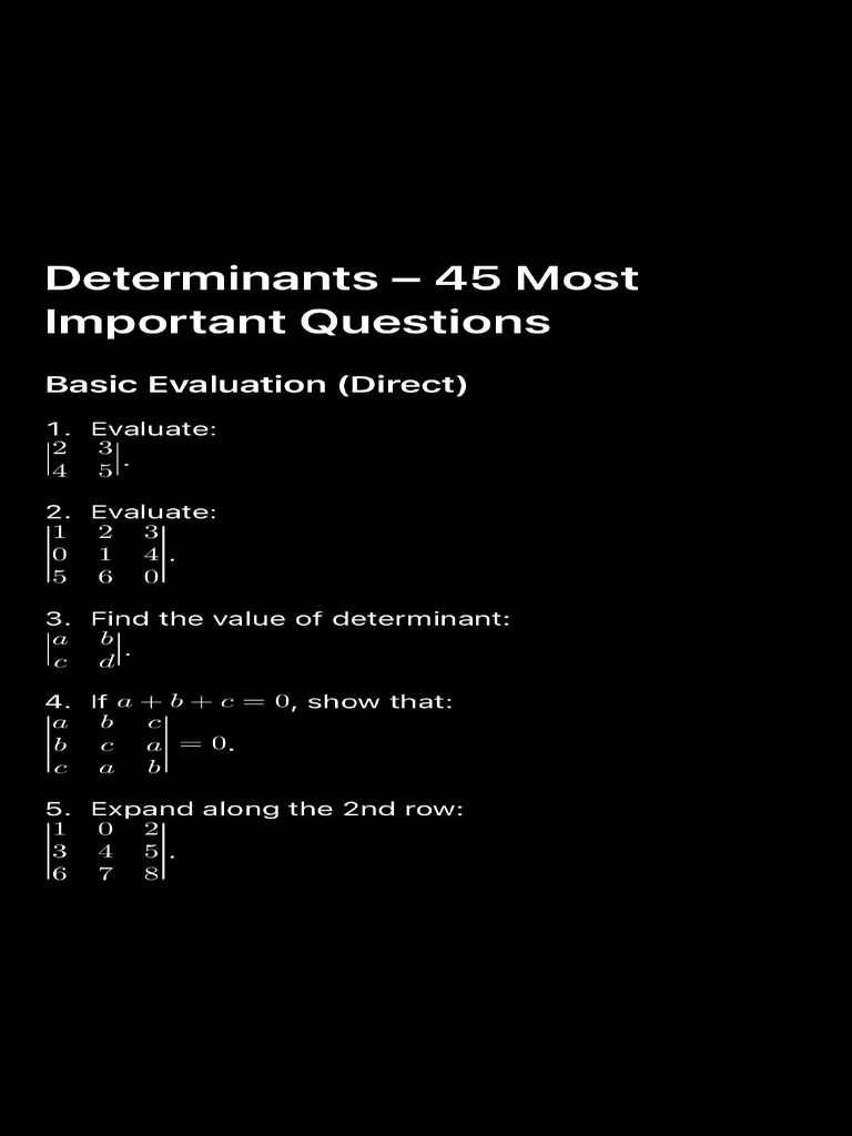 Determinants Pdf
