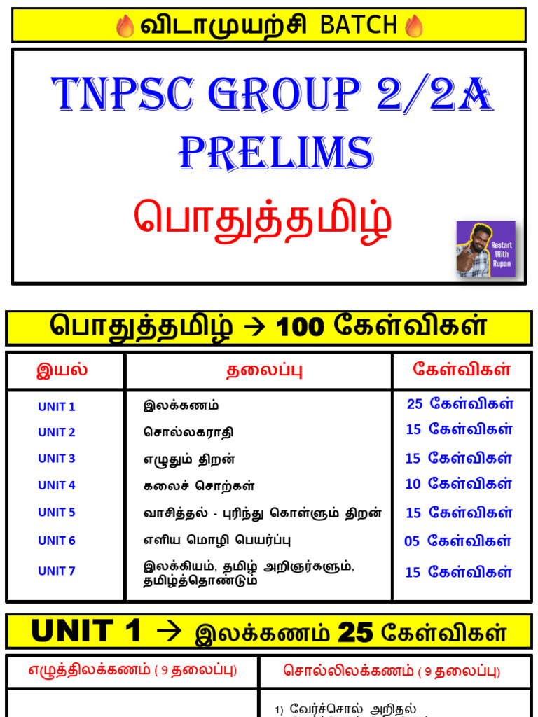தமிழ் SYLLABUS DECODING | PDF