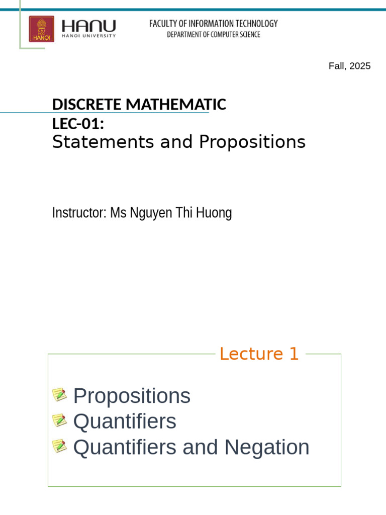 Discrete Math: Propositions & Logic | PDF | If And Only If ...