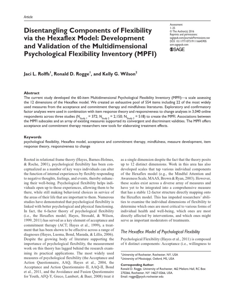 Mpfi Norms | PDF | Psychology | Mindfulness