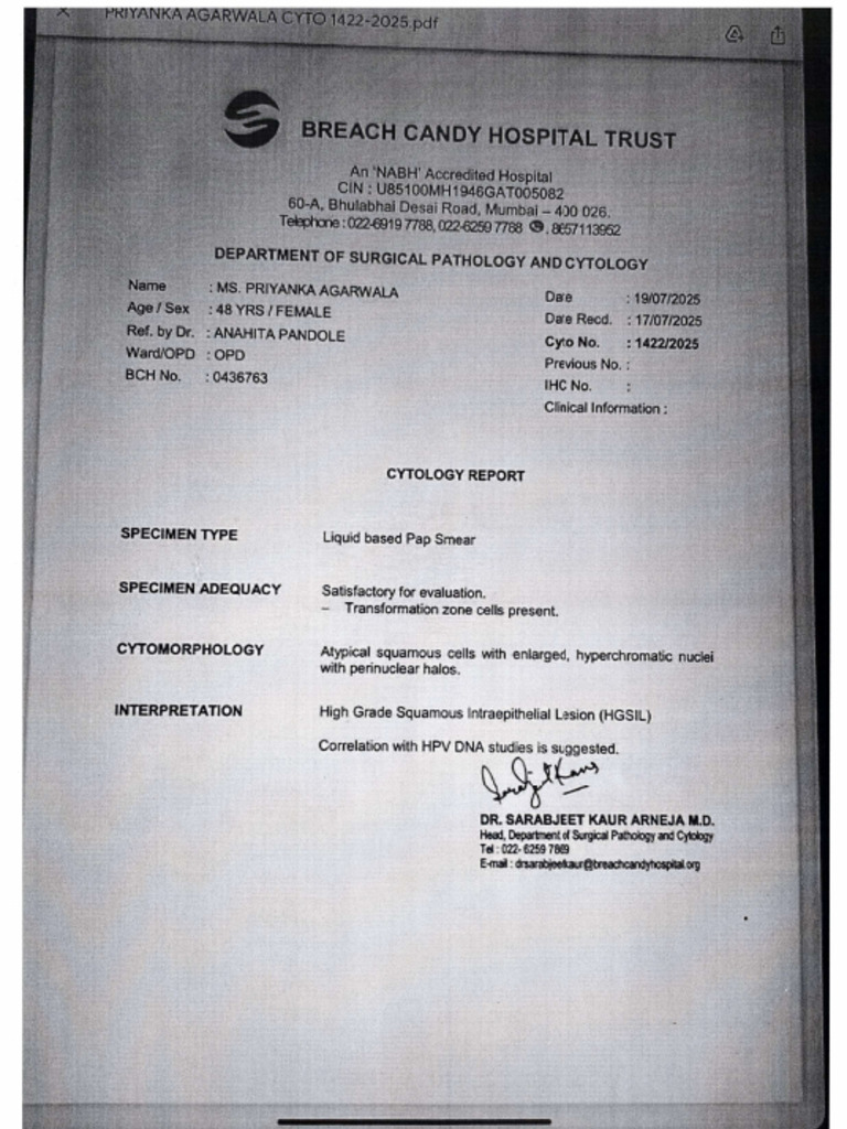 05.cystology Report | PDF
