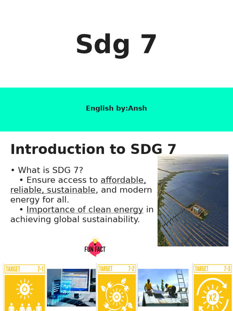Understanding SDG 7: Clean Energy Access | PDF