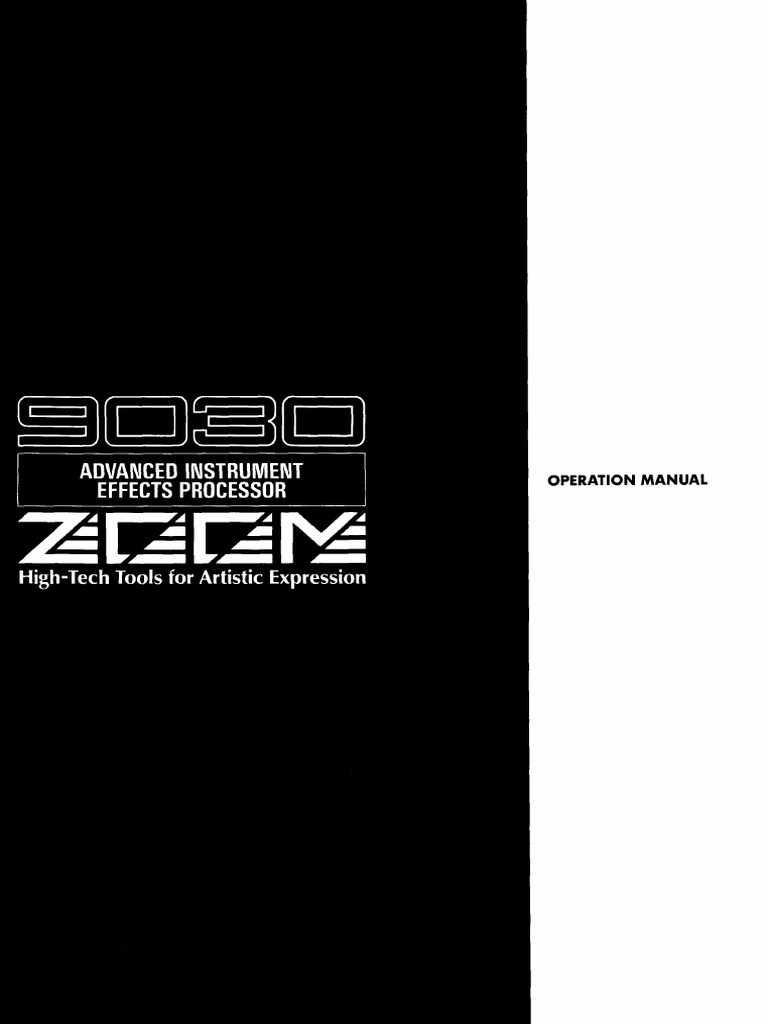 ZOOM 9030 Effects Processor Manual | PDF | Amplifier | Computer Terminal