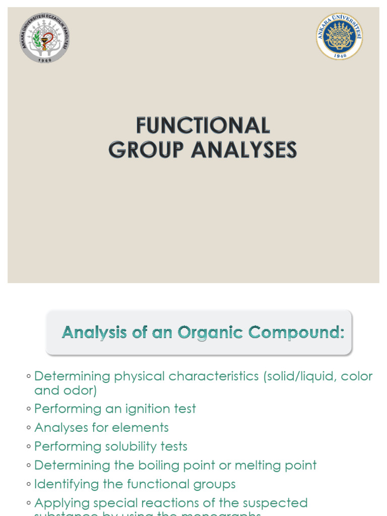 Organic Compound Identification Methods | PDF | Chemical Polarity ...
