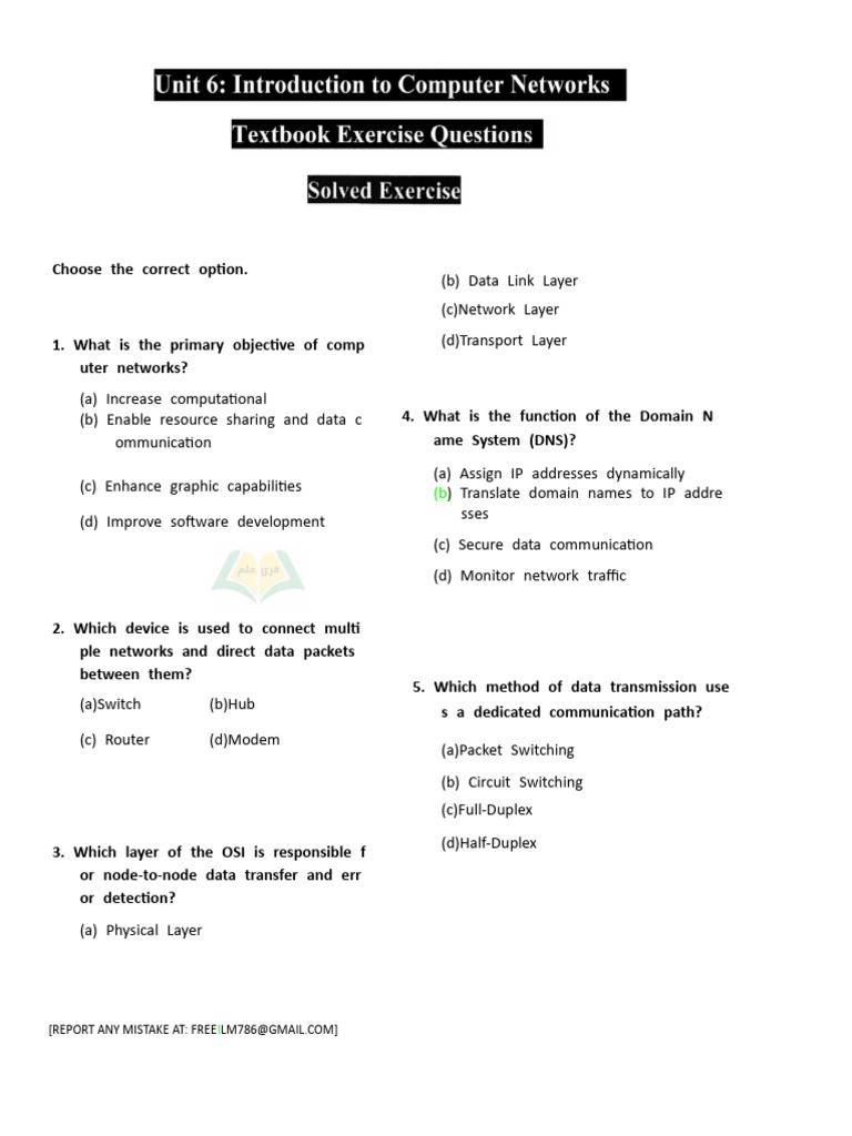 Computere Ch6 | PDF | Computer Network | Internet Protocols