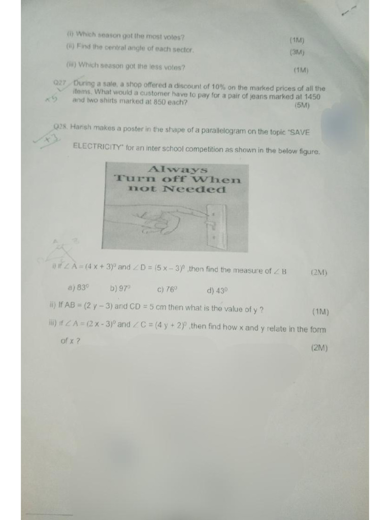 Maths Question Paper | PDF