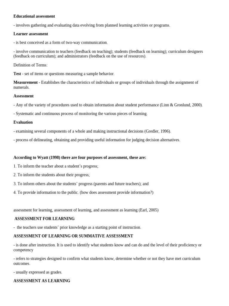Comprehensive Guide to Educational Assessment | PDF | Educational ...