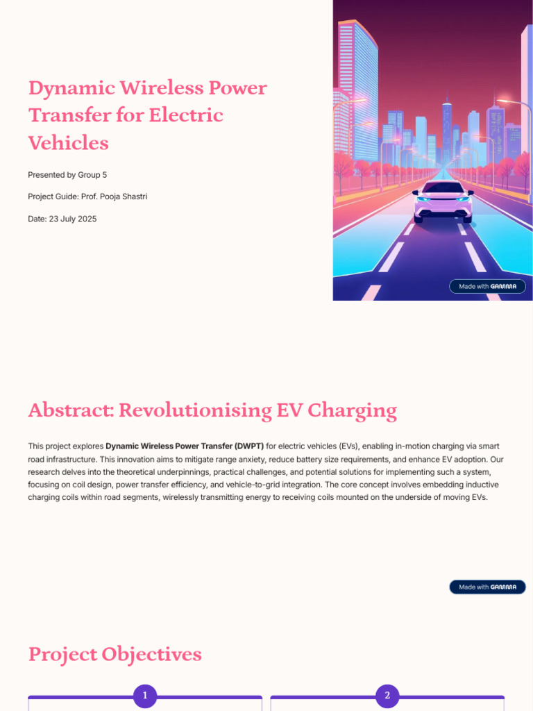 Dynamic Wireless Power Transfer For Electric Vehicles | PDF | Electric ...