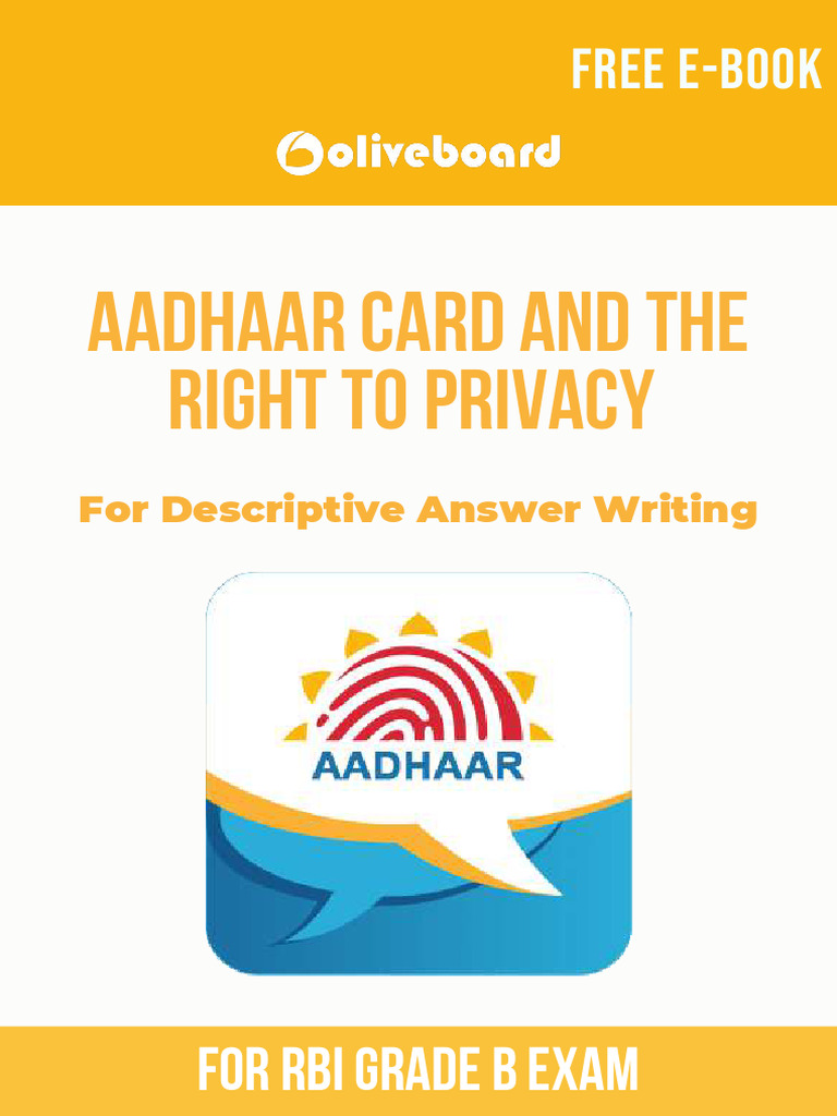 Aadhaar Card Right To Privacy | PDF | Identity Document | Privacy